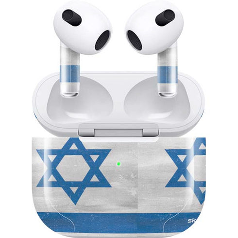 Israel Flag Distressed Apple AirPods (3rd Gen 2021) Skin